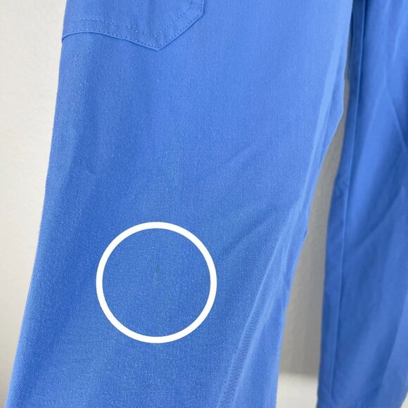 Figs Womens XS Blue Yola Skinny Cargo Scrub Pants Drawstring Waist - Picture 3 of 9